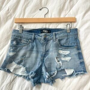 Rewash Distressed Ripped Denim Cutoff Jean Shorts Blue Women’s Size 7/28